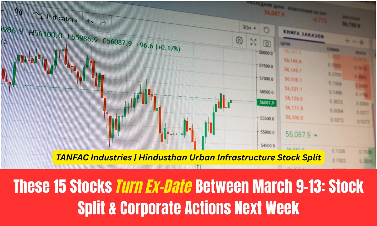 These 15 Stocks Turn Ex-Date Between March 9–13: Stock Split & Corporate Actions Next Week