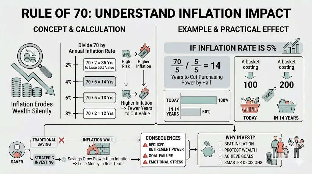 Rule Of 70: Understand Inflation Impact