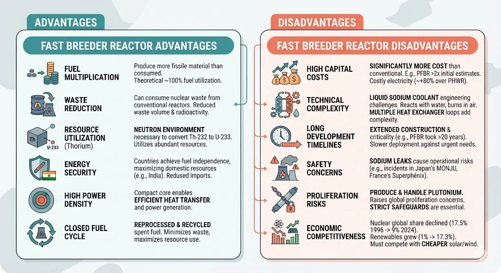 Fast Breeder Reactor Advantages & Disadvantages